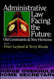 Cover of: Administrative Law Facing the Future | 