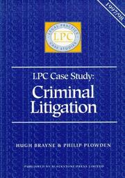 Cover of: Criminal Litigation (Legal Practice Course Case Study)