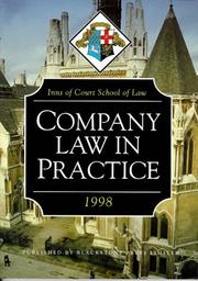 Cover of: Company Law in Practice (Inns of Court Bar Manuals) by Inns of Court School of Law