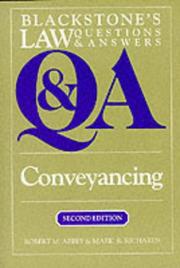 Cover of: Conveyancing (Blackstone's Law Q & A)