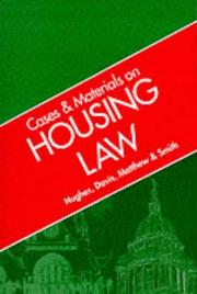 Cases and Materials on Housing Law (Cases & Materials) by Martin Davis