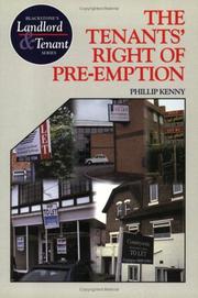 Cover of: The Tenant's Right of Pre-emption (Landlord & Tenant)