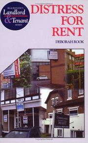 Distress for Rent (Landlord & Tenant) by Deborah Rook