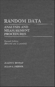 Cover of: Random data by Julius S. Bendat