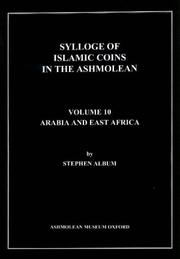 Cover of: Sylloge of Islamic Coins in the Ashmolean by 