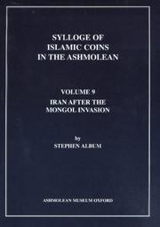 Cover of: Coins of Iran After the Mongol Invasion: 10 (Sylloge of Islamic Coins in the Ashmolean Museum)