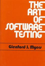The art of software testing by Glenford J. Myers