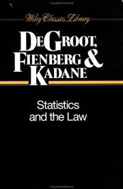 Cover of: Statistics and the Law