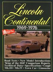 Cover of: Lincoln Cars: Lincoln Continental 1969-76 (Brooklands Road Test Books)