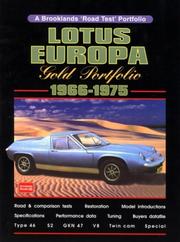 Cover of: Lotus Europa Gold Portfolio 1966-75 (Gold Portfolio)