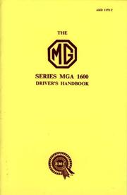 Cover of: MG MGA 1600 Owner Hndbk by Brooklands Books Ltd
