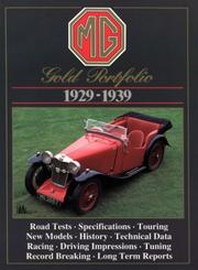 Cover of: MG Gold Portfolio, 1929-1939