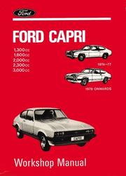 Cover of: Ford Capri 1.3, 1.6, 2.0, 2.3, & 3.0 WSM (Official Workshop Manuals) by Brooklands Books Ltd