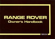 Range Rover Hndbk 1983-85 by Brooklands Books Ltd