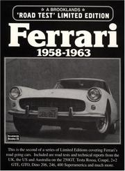 Cover of: Ferrari 1958-1963: Road Test Limited Edition