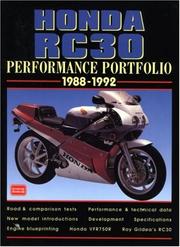 Cover of: Honda RC30 1988-1992 Performance Portfolio by R.M. Clarke