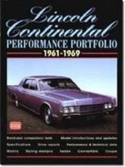 Cover of: Lincoln Continental 1961-1969 Performance Portfolio by R.M. Clarke