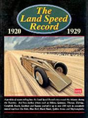 Cover of: The Land Speed Record 1920-1929 by R.M. Clarke