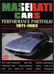 Cover of: Maserati Cars 1971-1982 -Performance Portfolio by R.M. Clarke