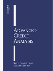Cover of: Advanced Credit Analysis by Keith Checkley, Timothy Jury