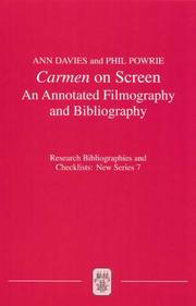 Cover of: Carmen on Screen: An Annotated Filmography and Bibliography (Research Bibliographies and Checklists: New Series)