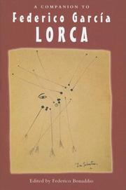 Cover of: A Companion to Federico GarciÂ­a Lorca (MonografiÂ­as A) (Monografías A)