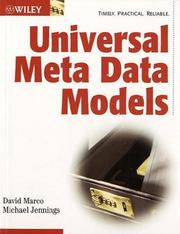 Cover of: Universal meta data models by David Marco