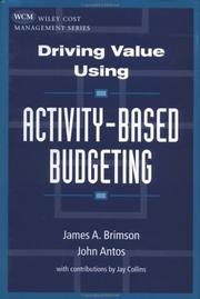Cover of: Driving Value Using Activity-Based Budgeting | James A. Brimson