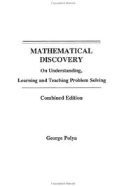Cover of: Mathematical discovery