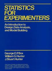 Cover of: Statistics for experimenters: an introduction to design, data analysis, and model building