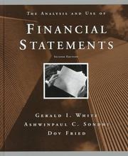 Cover of: The analysis and use of financial statements by Gerald I. White
