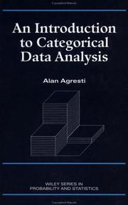Cover of: An introduction to categorical data analysis by Alan Agresti