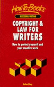 Cover of: Copyright and Law for Writers