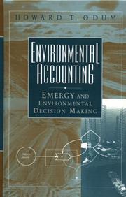 Cover of: Environmental accounting by Howard T. Odum