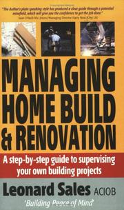 Cover of: Managing Home Build & Renovation | Leonard Sales