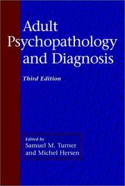 Cover of: Adult psychopathology and diagnosis