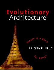 Cover of: Evolutionary architecture: nature as a basis for design