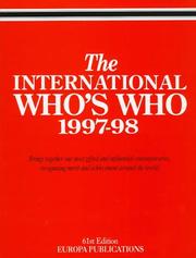 Cover of: INTL WHO'S WHO 1997-98 (International Who's Who) by 61st Ed