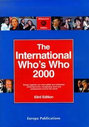 Cover of: International Who's Who 2000 by 63rd  Ed