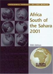 Cover of: Africa South of the Sahara 2001 (Africa South of the Sahara) by 30th Ed
