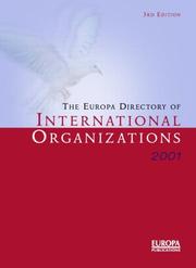 Cover of: The Europa Directory of International Organizations 2001 | 3rd Ed 2001