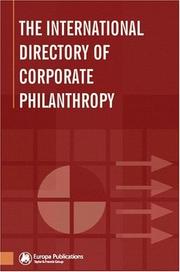 Cover of: International Directory of Corporate Philanthropy