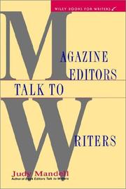 Cover of: Magazine editors talk to writers