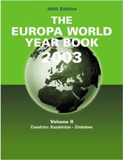 Cover of: Europa World Yearbook 2002 Volume 2 by 43rd Ed 2002, 43rd Ed 2002