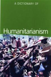 Cover of: A Dictionary of Humanitarianism