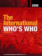 Cover of: The International Who's Who 2008 (International Who's Who) by Europa