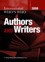 Cover of: International Who's Who of Authors & Writers 2008 (International Who's Who of Authors and Writers)