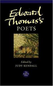 Cover of: Edward Thomas's Poets