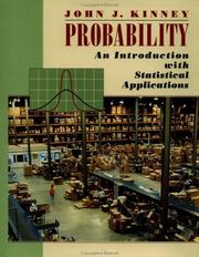 Cover of: Probability: An Introduction with Statistical Applications