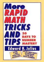 Cover of: More rapid math tricks and tips: 30 days to number mastery